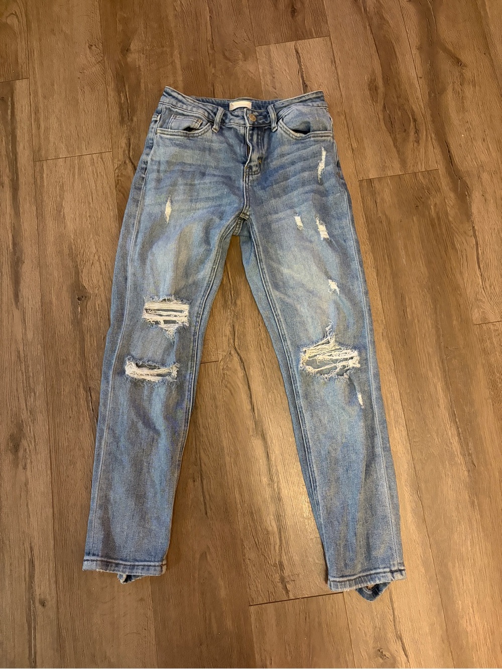 Altar'd State Light Blue Distressed Boyfriend Jeans